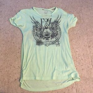 Fox distressed tee
